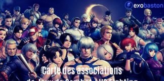 Tous les personnages de The King of Fighters avec la mention Carte des associations Jeux de combat / VS Fighting