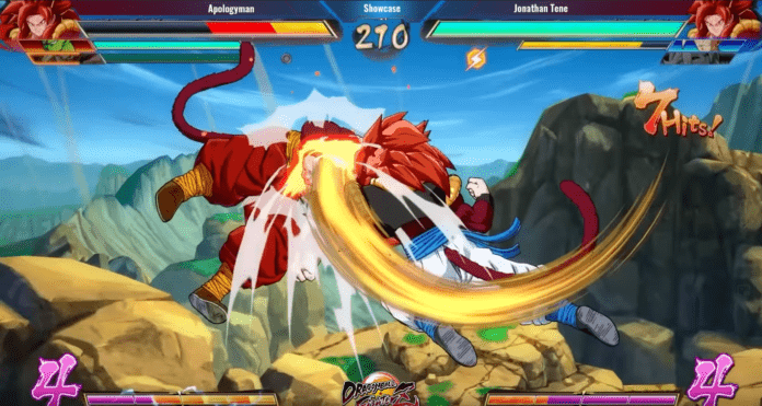 Gogeta Super Saiyen 4 gameplay Dragon Ball FighterZ