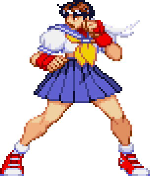 Le personnage de Street Fighter Alpha 2 Sakura