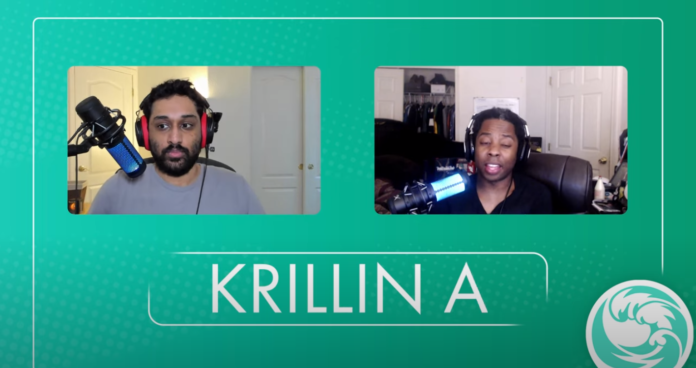 ApologyMan et LordKnight parlant de la Z Assist A de Krillin sur fond vert.