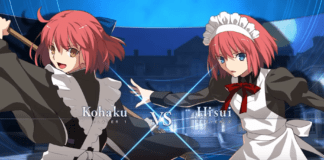 Hisui contre Kohaku dand Melty Blood: Type Lumina