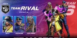 L'équipe Rival de The King of Fighters XV composée de Heidern, Dolores et Isla