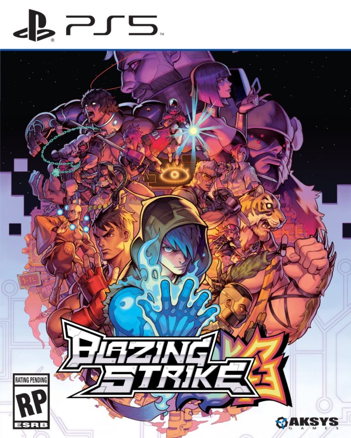 La jaquette de la version Playstation 5 du jeu Blazing Strike
