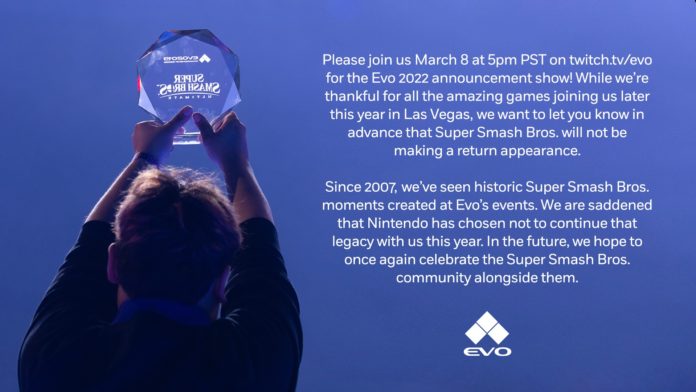 EVO 2022 pas de Super Smash Bros