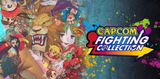 Le logo de Capcom Fighting Collection avec les personnages de Red Earth, Street Fighter et Darkstalkers