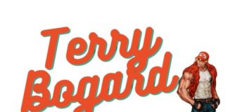 Le personnage de KOF Terry Bogard avec son nom en toutes lettres
