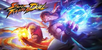 Ryu et Ken de Street Fighter Duel préparant un hadoken